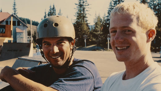 Snowboarders Josh Dirksen and Andrew Crawford in Government Camp Oregon