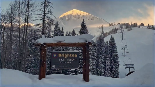 Winter Alpenglow on Mount Millicent at Brighton Resort 