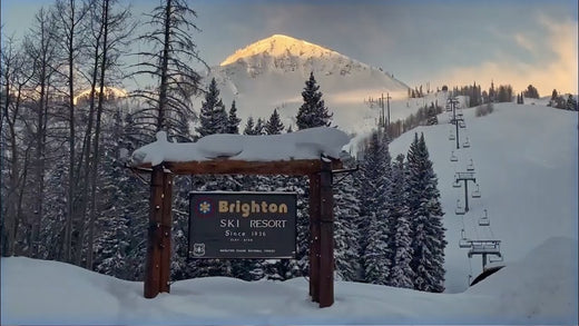 Winter Alpenglow on Mount Millicent at Brighton Resort 